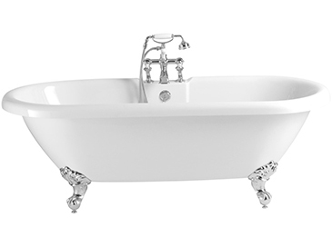 Oban Double Ended Roll Top Bath 2 taphole